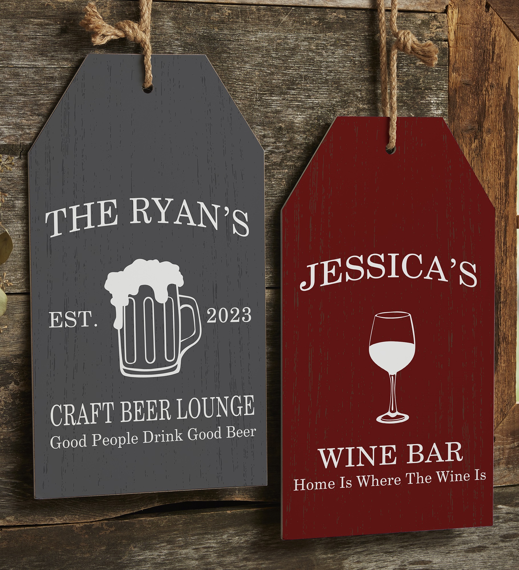 Cocktail Lounge Personalized Wall Tag